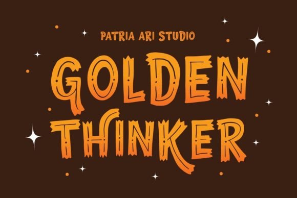 Golden Thinker: A Lively Font for Handmade Creations