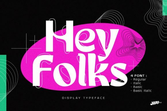 Hey Folks Display Font for Web Design