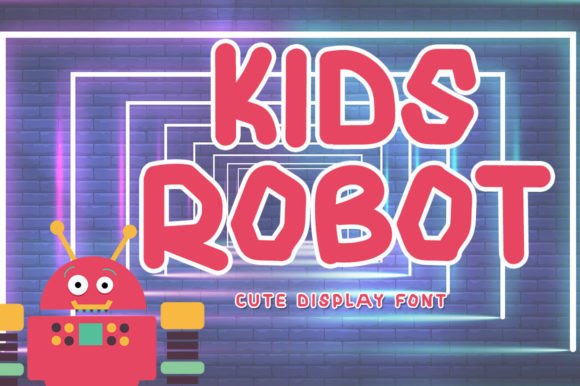 Kids Robot Font for Handmade Creations