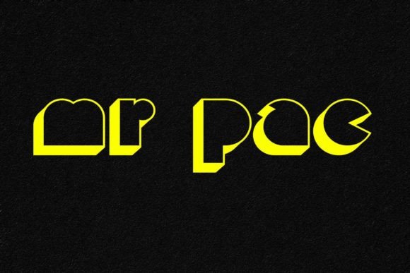 Mr. Pac: A Playful Display Font for Digital Creativity