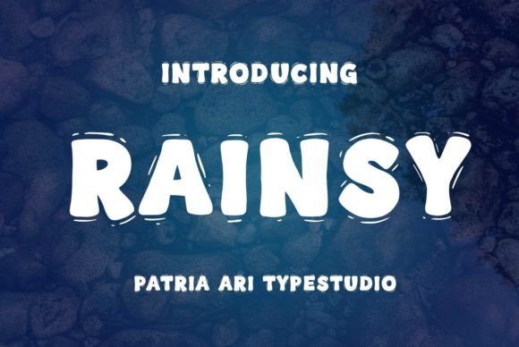Rainsy: A Bold Display Font for Handmade Creations